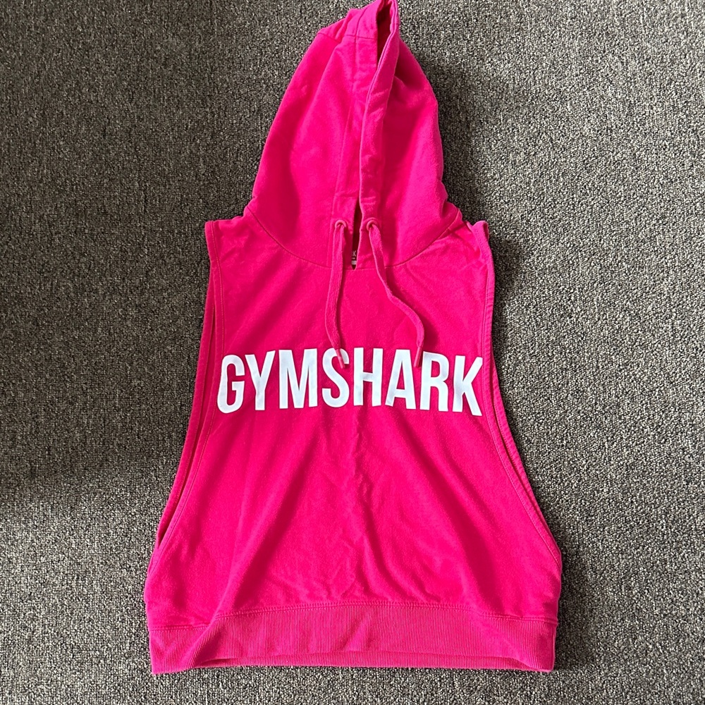 Gymshark Bright Hot Pink Hooded Sleeveless Top